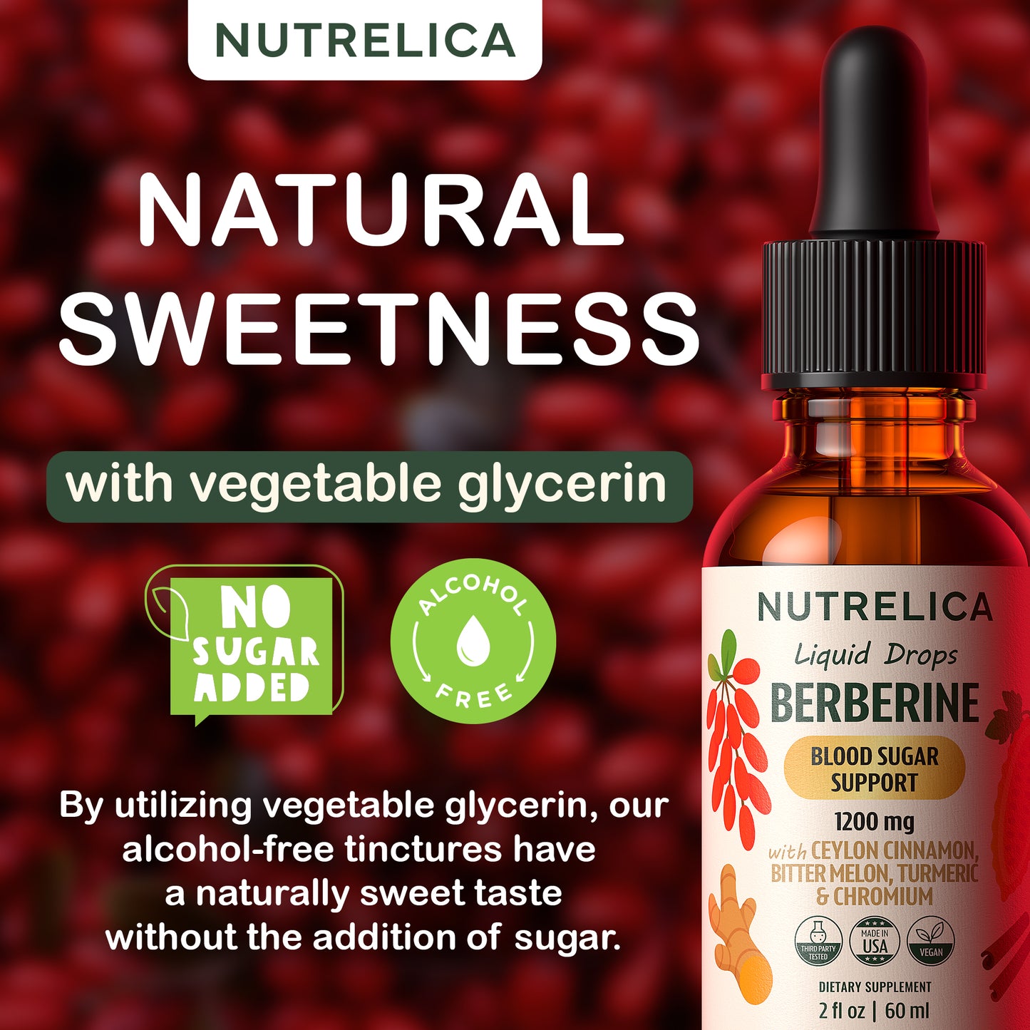 Berberine with Ceylon Cinnamon, Bitter Melon, Turmeric & Chromium – Blood Sugar Balance