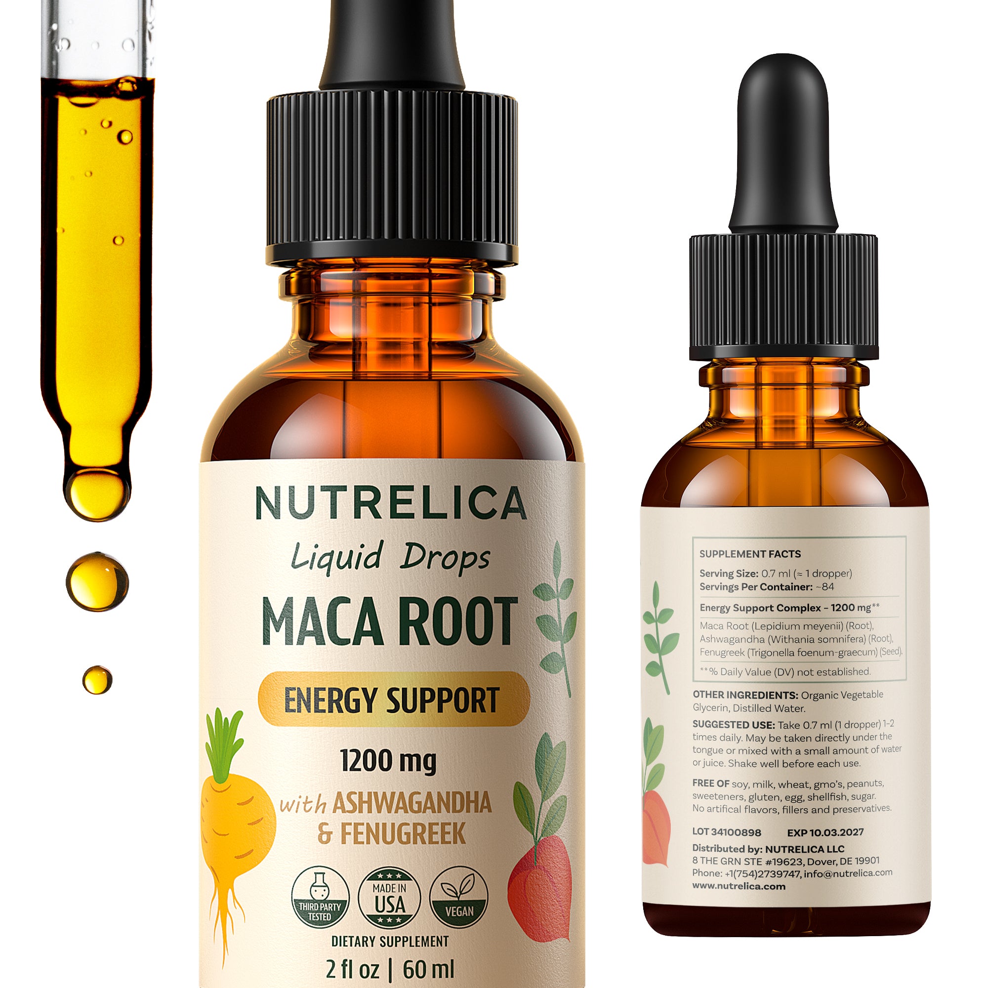 Maca Root with Ashwagandha & Fenugreek – Energy Support – NUTRELICA