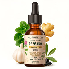 Oregano Oil with Garlic Extract, Olive Leaf, Black Seed Oil & Ginger